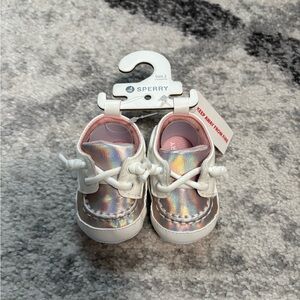 Sperry Kids Iridescent and White Sneakers